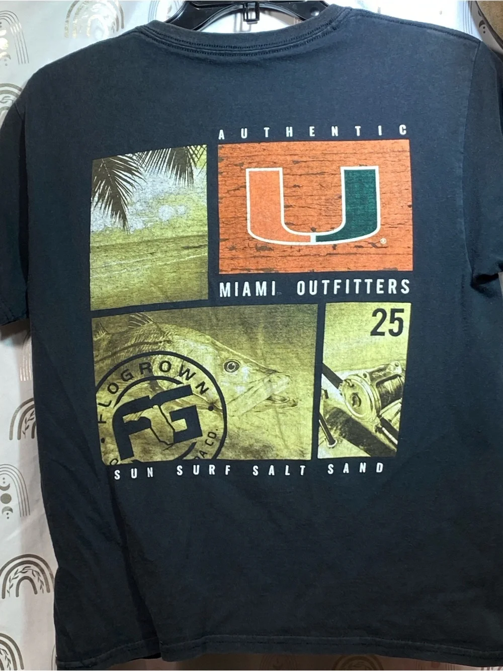 Kids Black 'Flo Grown' University U Logo Short Sleeve Tee